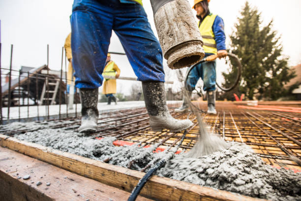 Concrete walkway installation